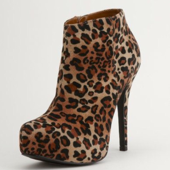 Charlotte Russe Shoes - Charlotte Russe Leopard Booties